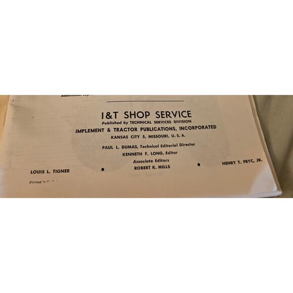 I & T Shop Service OLIVER Manual Series 55-550 Manual No. 0-11 - Picture 4 of 4